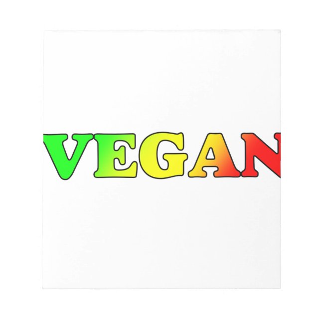 Vegan Rasta Notepad (Front)