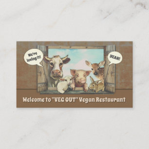 Vegan Restaurant (customisable) Business Card