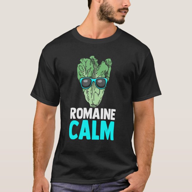 Vegan Romaine Calm Lettuce Whole Food Plant Based  T-Shirt (Front)