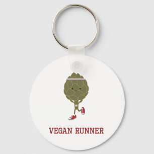 Vegan Runner Artichoke Key Ring
