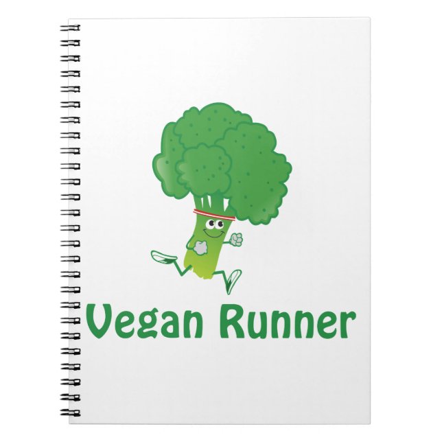 Vegan runner - Broccoli Notebook (Front)