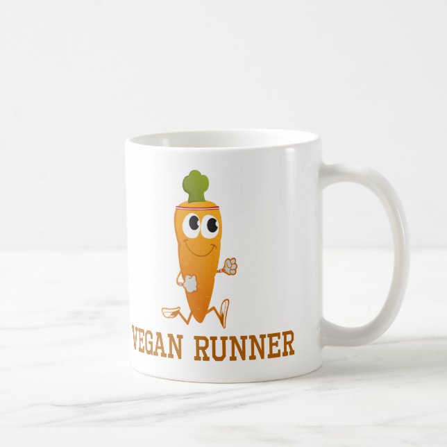 Vegan Runner Carrot Coffee Mug (Right)