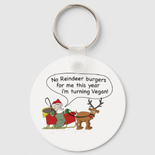 Vegan Santa Key Ring