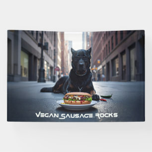 VEGAN SAUSAGE ROCKS - FUN BANNER