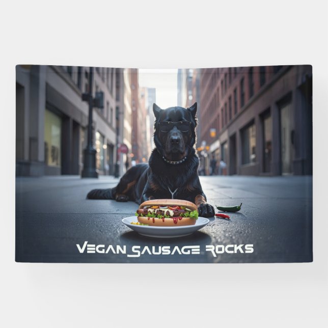 VEGAN SAUSAGE ROCKS - FUN BANNER (Horizontal)