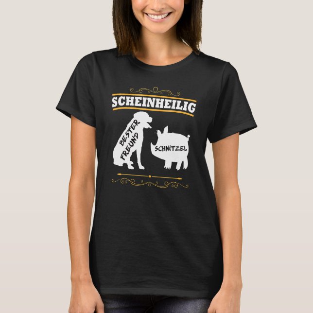 Vegan Scheinheilig Animal Protection Animal Rights T-Shirt (Front)