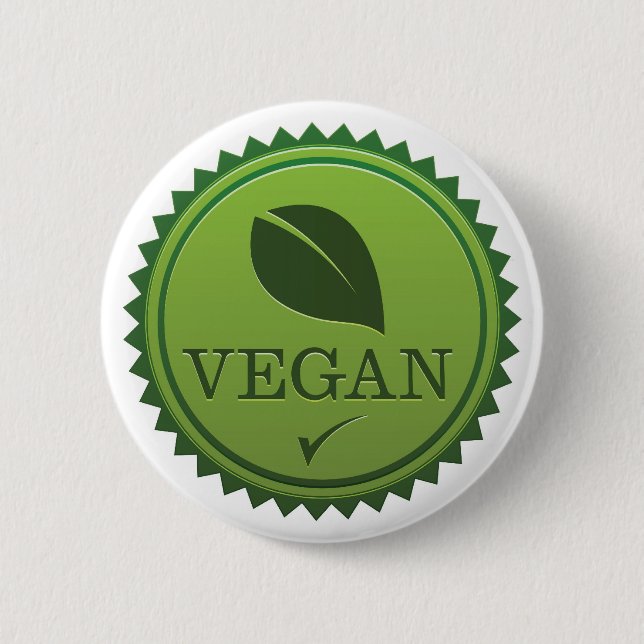 Vegan Seal 6 Cm Round Badge (Front)