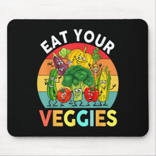 Vegan Shirt Kids Toddler Boys Eat Your Veggies Veg Mouse Pad