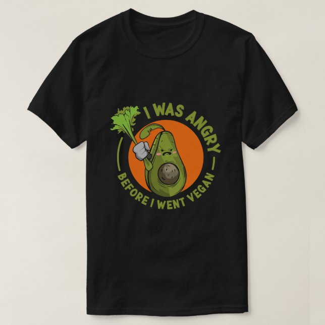 Vegan Soy Avocado Broccoli Plant Based Lifestyle V T-Shirt (Design Front)