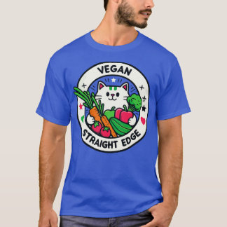 Vegan Straight Edge Cute Cat T-Shirt