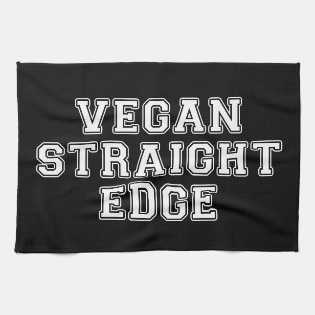 Vegan Straight Edge Tea Towel (Horizontal)