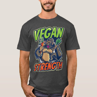 Vegan Strength Gorilla Design Vegan T-Shirt