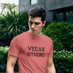 Vegan Strong Grungy Typography Tri-Blend Shirt