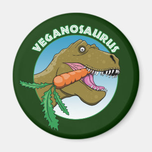 Vegan T-Rex - Veganism Humour Magnet