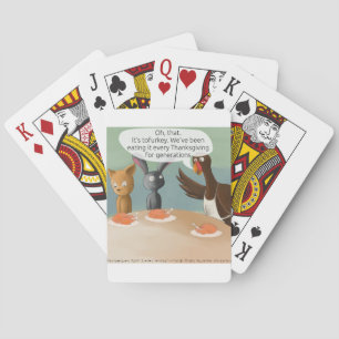 Vegan Thanksgiving Funny Playing Cards