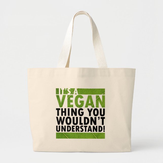 Vegan Thing Large Tote Bag (Front)