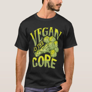 Vegan To The Core Pescatarian Environmental Funny  T-Shirt