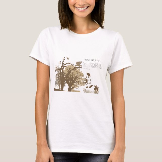 Vegan - Tolstoy quote T-Shirt (Front)