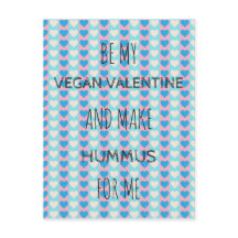 VEGAN VALENTINE Postcard for vegans