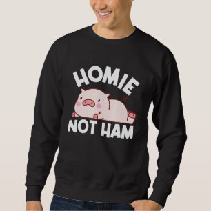 Vegan Veganism Vegetarian Pig Free Diet No Meat Pl Sweatshirt