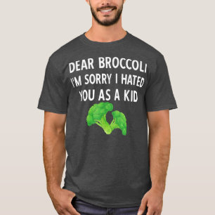 Vegan Vegetable Veggies Funny Vegetarian Broccoli T-Shirt