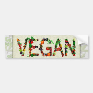 Vegan Vegetables Bumper Sticker