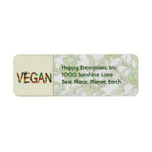 Vegan Vegetables Return Address Label
