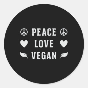 Vegan Vegetables Vegetarian Food Veganism Gift Classic Round Sticker