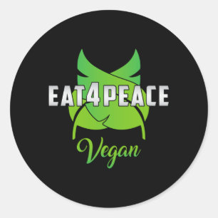 Vegan Vegetables Vegetarian Veggie Veganism Gift Classic Round Sticker