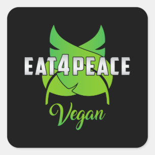 Vegan Vegetables Vegetarian Veggie Veganism Gift Square Sticker