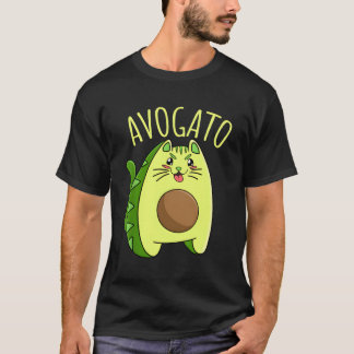 Vegan Vegetarian Cat From Avocado Avogato Cat Owne T-Shirt