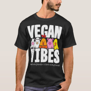Vegan Vegetarian Farm Animals Plant Based Diet Gif T-Shirt