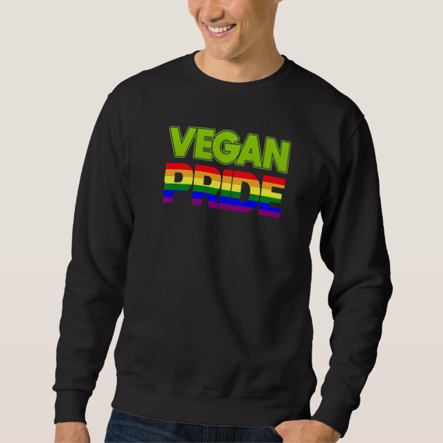 Vegan Vegetarian Food Vegans Plant Based Lgbt Vint Sweatshirt (Front)