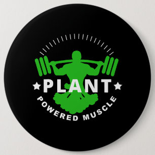 Vegan Vegetarian Plant Broccoli Bodybuilding Lift  6 Cm Round Badge