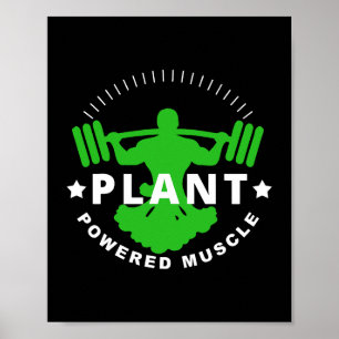 Vegan Vegetarian Plant Broccoli Bodybuilding Lift  Poster