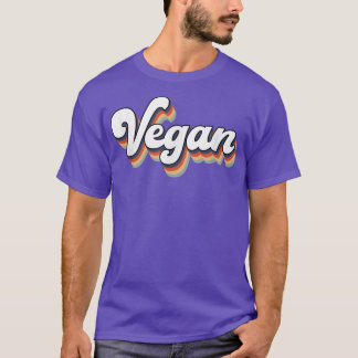 Vegan Vegetarian Retro Style  T-Shirt