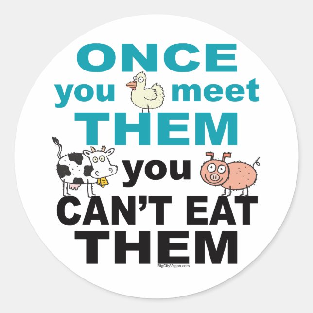 Vegan Vegetarian Stickers (Front)