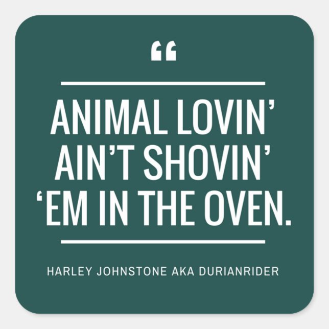 Vegan vegetarian stickers animal rights lovers (Front)