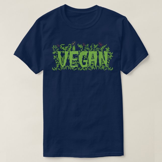 Vegan Vegetarian T-Shirt (Design Front)