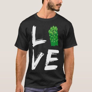 Vegan Vegetarian T shirt Love Asparagus Gardeners