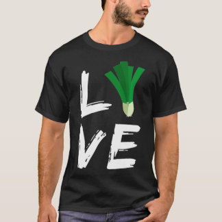 Vegan Vegetarian T shirt Love Green Onions Gardene