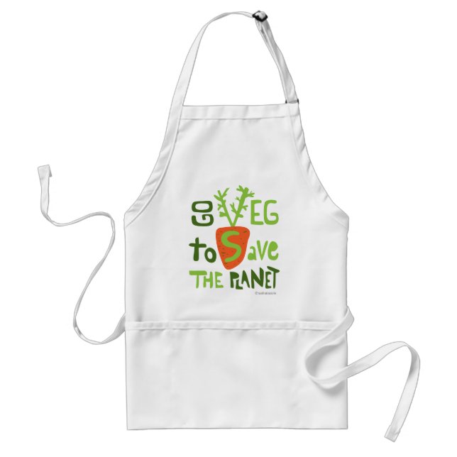 Vegan Vegetarian Text Design Apron (Front)