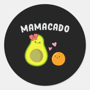 Vegan Vegetarian Veganism Mamacado Vegetables Gift Classic Round Sticker