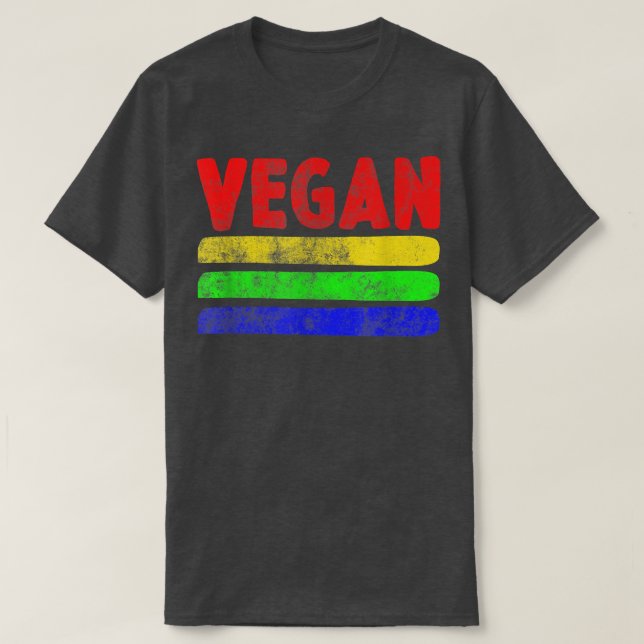Vegan Vegetarian Veganism PlantBased Vintage  T-Shirt (Design Front)