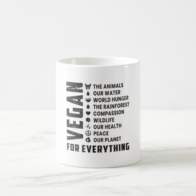 Vegan Vegetarian Vegetables Veganism Funny Gift Coffee Mug (Center)