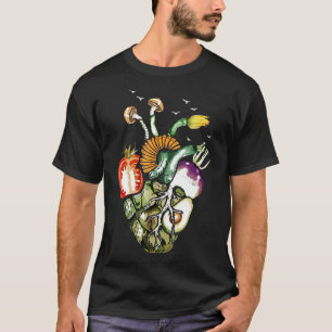 Vegan Veggie Hear For Men Women T-Shirt