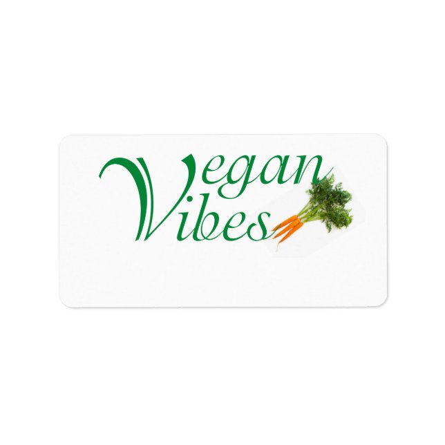 Vegan vibes label (Front)