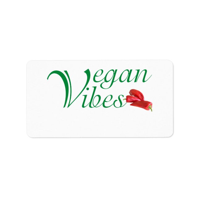 Vegan vibes label (Front)