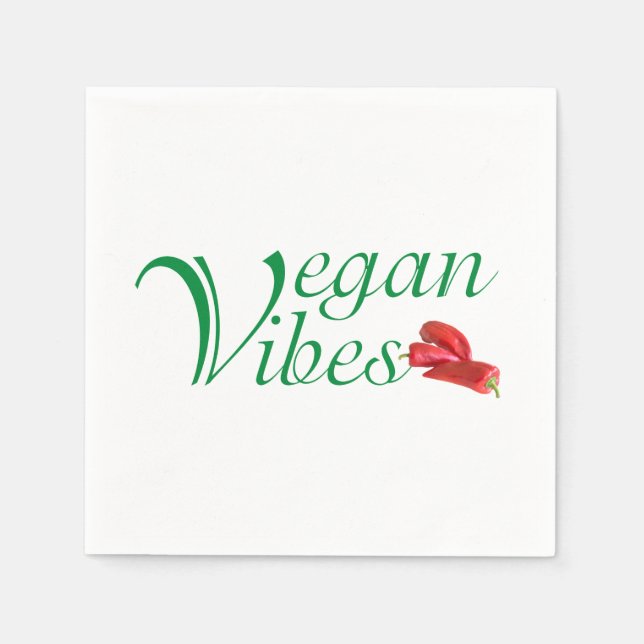 Vegan vibes napkin (Front)