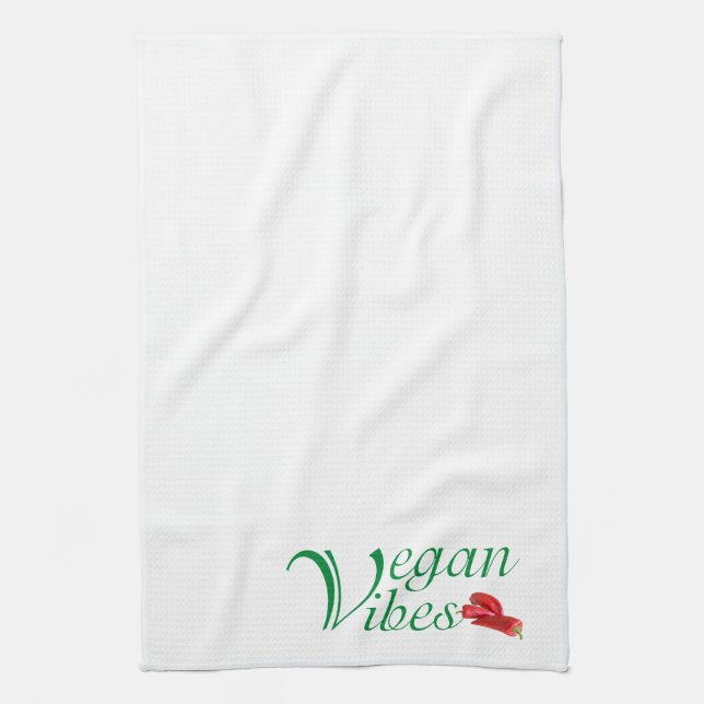 Vegan vibes tea towel (Vertical)